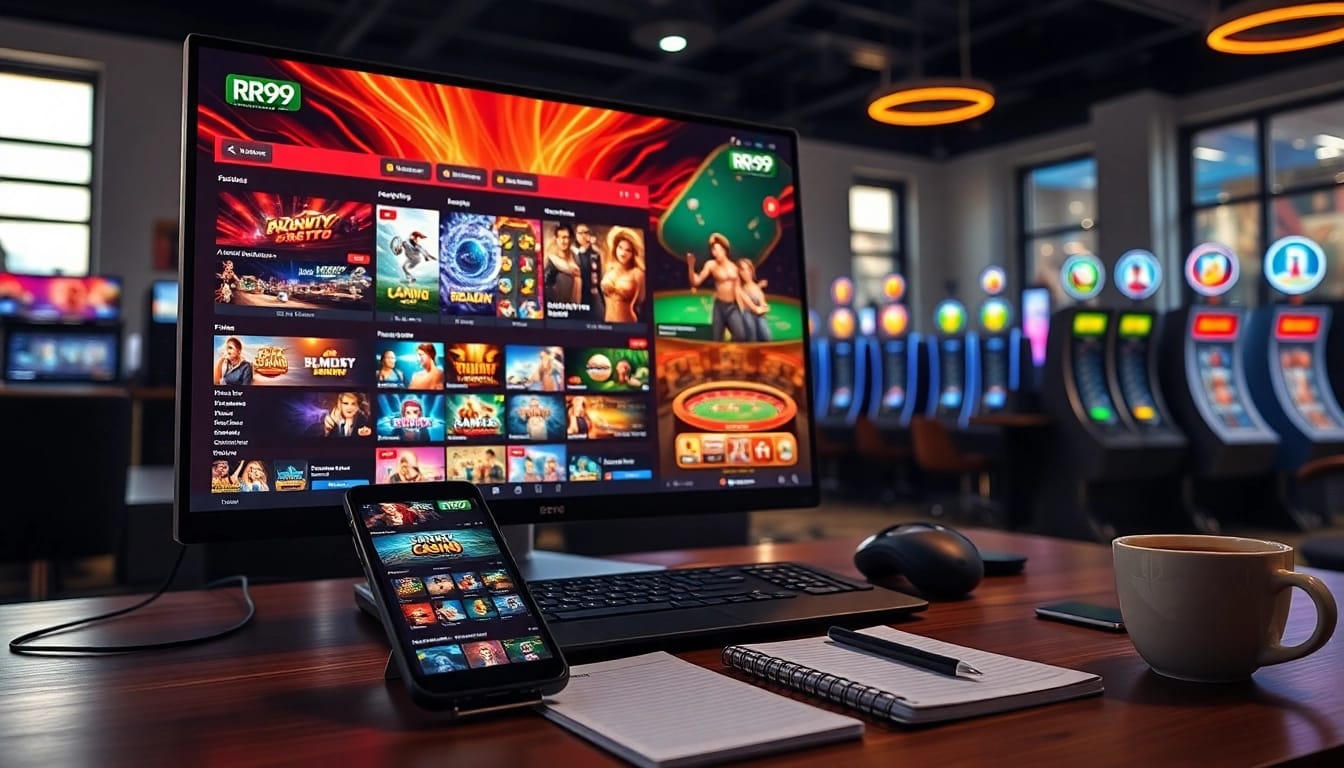 Exciting online gaming interface of Trang chủ RR99 featuring various betting options and vibrant displays.