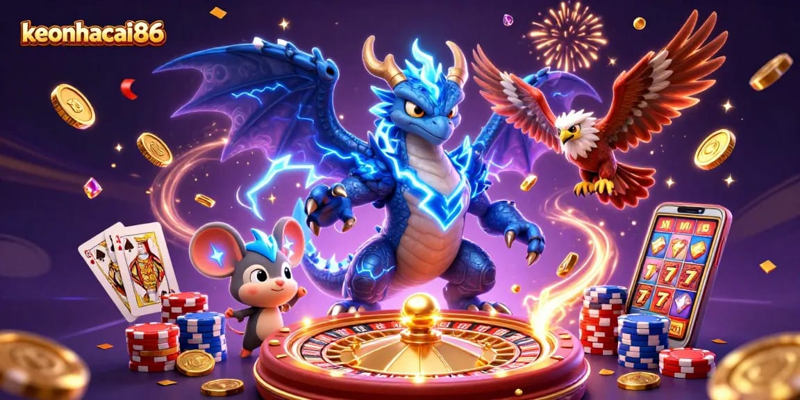 Experience thrilling gameplay with keonhacai86, where dynamic dragons and casino action collide!