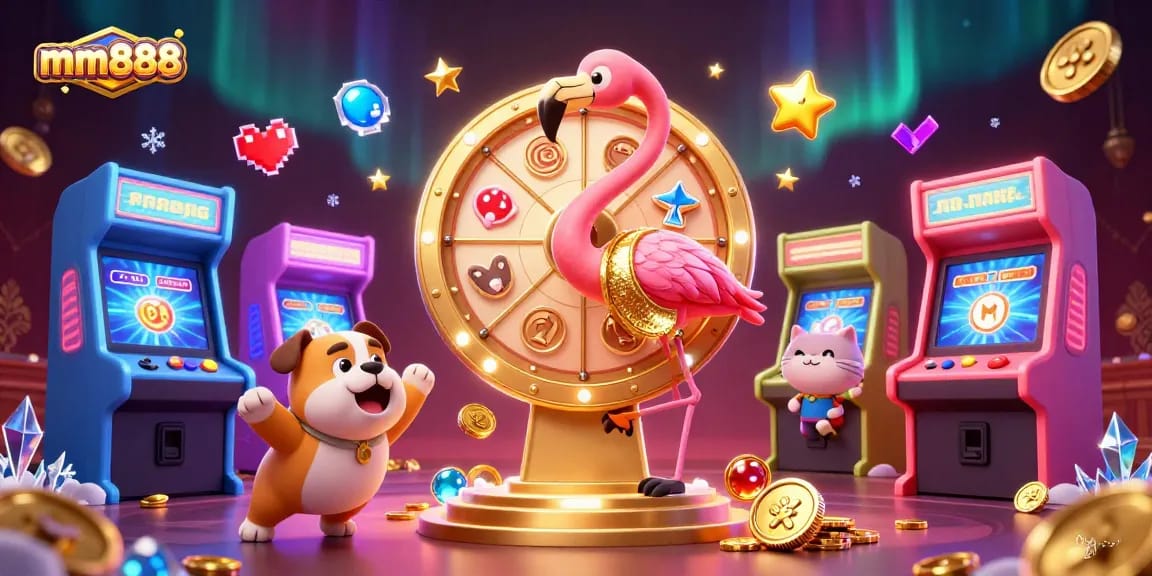 Engage in exciting gaming at mm888 with vibrant casino visuals showcasing thrilling prize reveals.