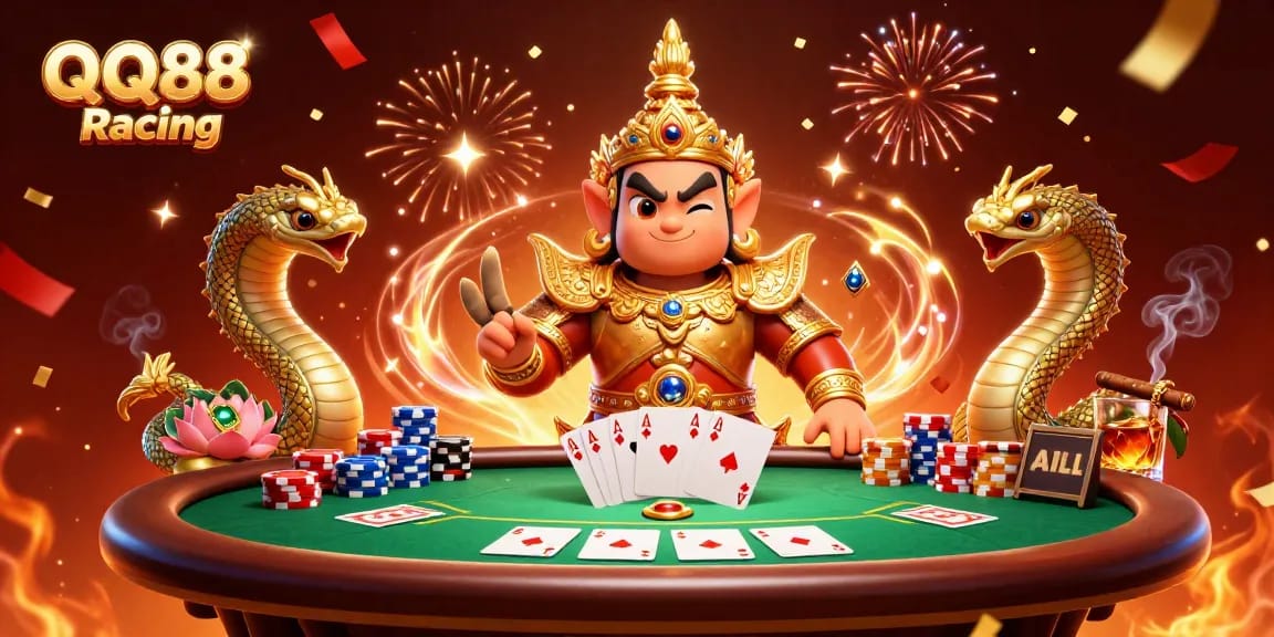 Experience the excitement at QQ88 Racing with vibrant poker action and captivating characters.