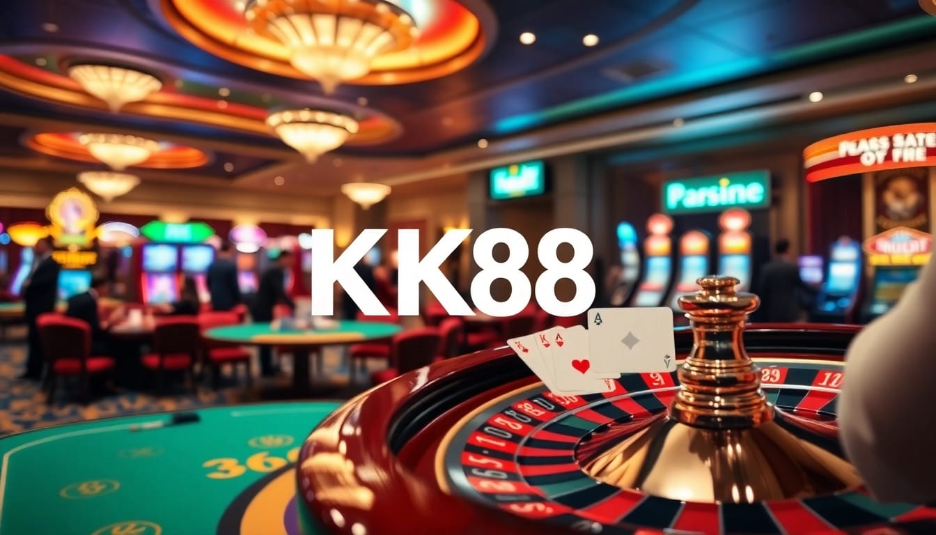 Engaged players at KP88 casino tables, showcasing excitement in a vibrant gaming atmosphere.