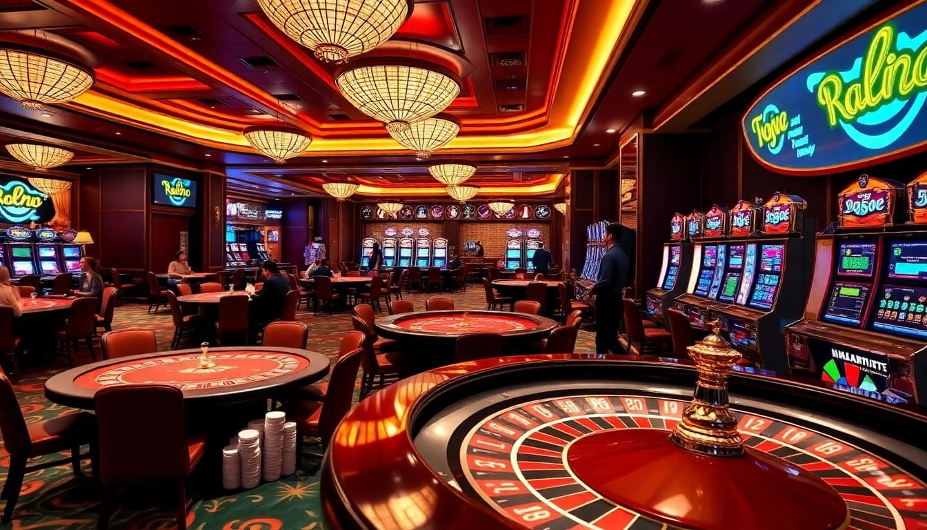 Players enjoying high-stakes games at SODO CASINO, featuring vibrant tables and exciting atmosphere.