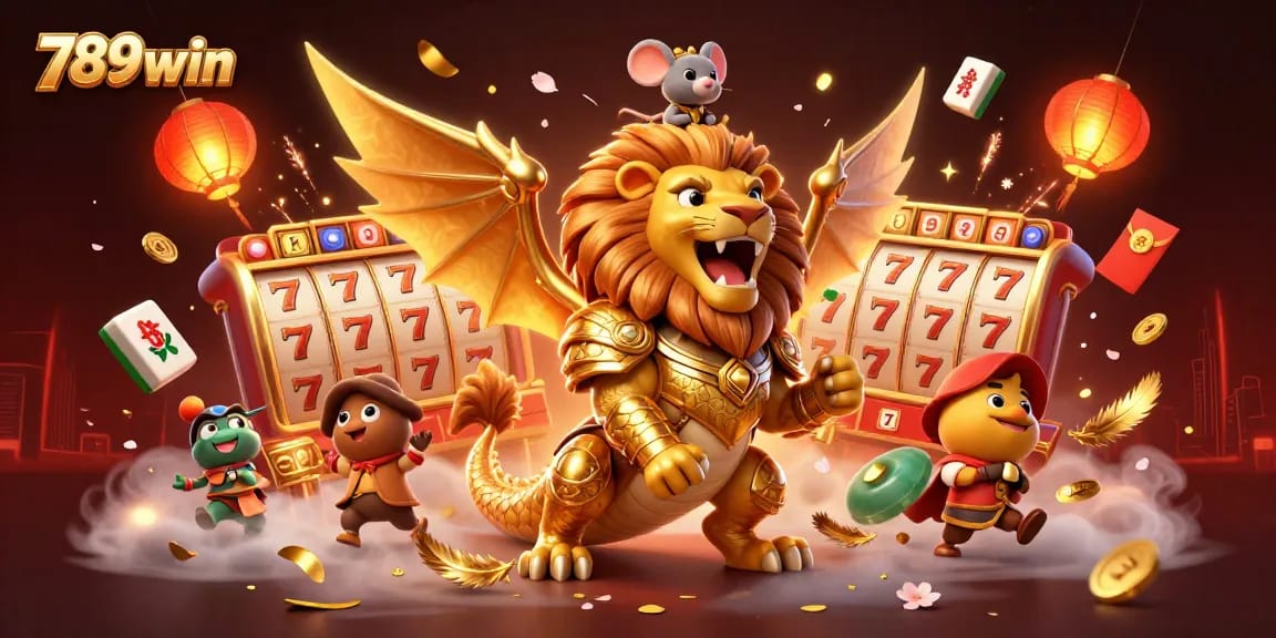 Immerse in the excitement of 789win with a fantasy-themed casino scene featuring captivating games and rich visuals.