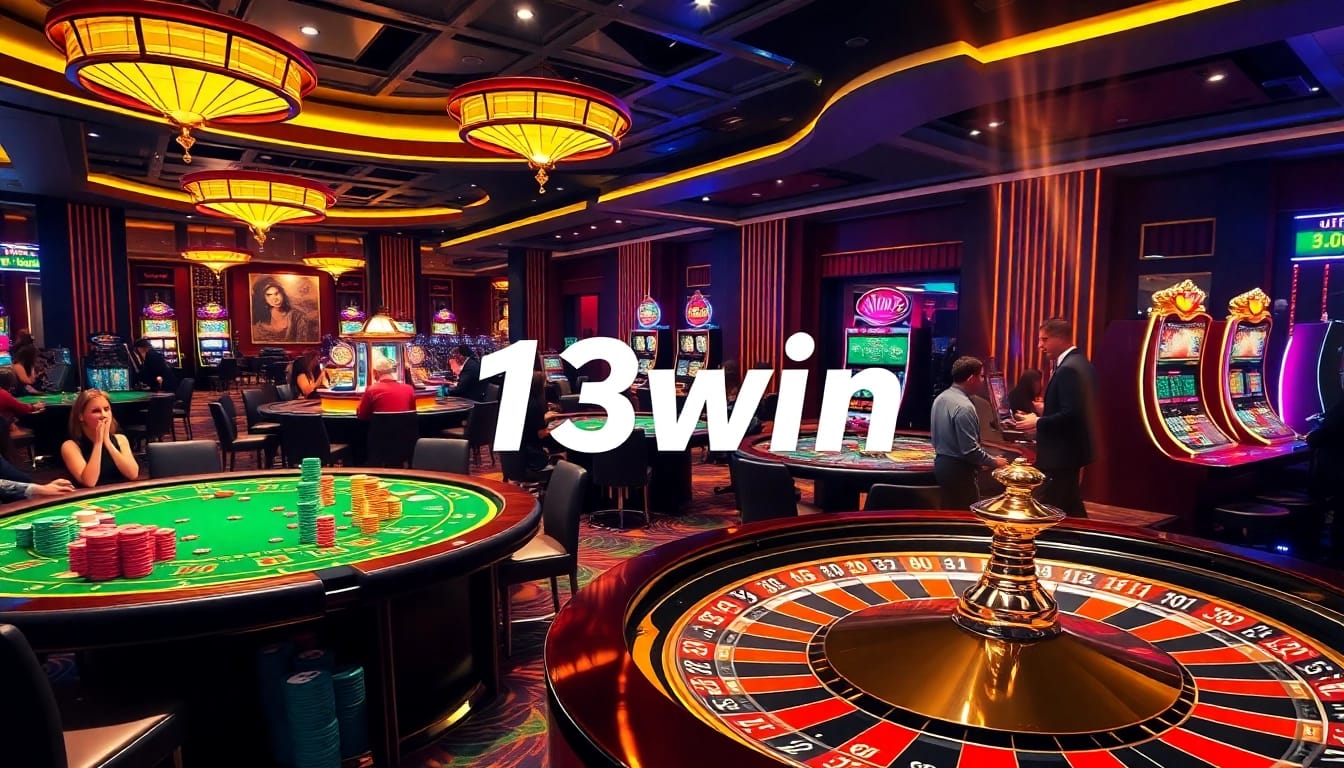 Experience the excitement of 13win with vibrant casino tables and thrilling games.
