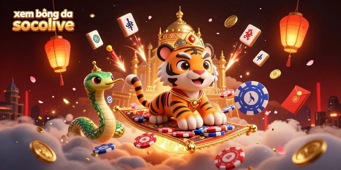 Experience xem bóng đá socolive in vibrant 3D, with dynamic elements of gaming and casino.