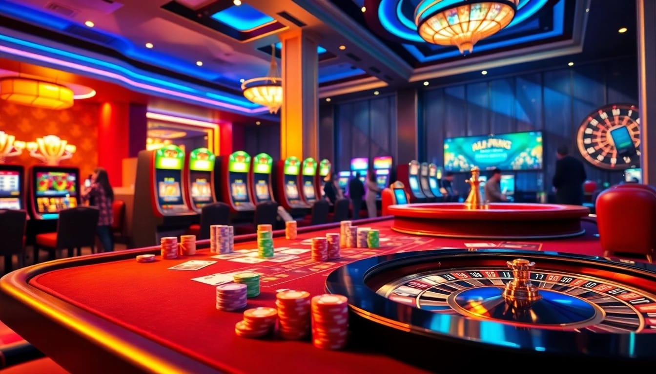 Experience the thrill of gaming at nhà cái XX88 with vibrant casino tables and exciting games.