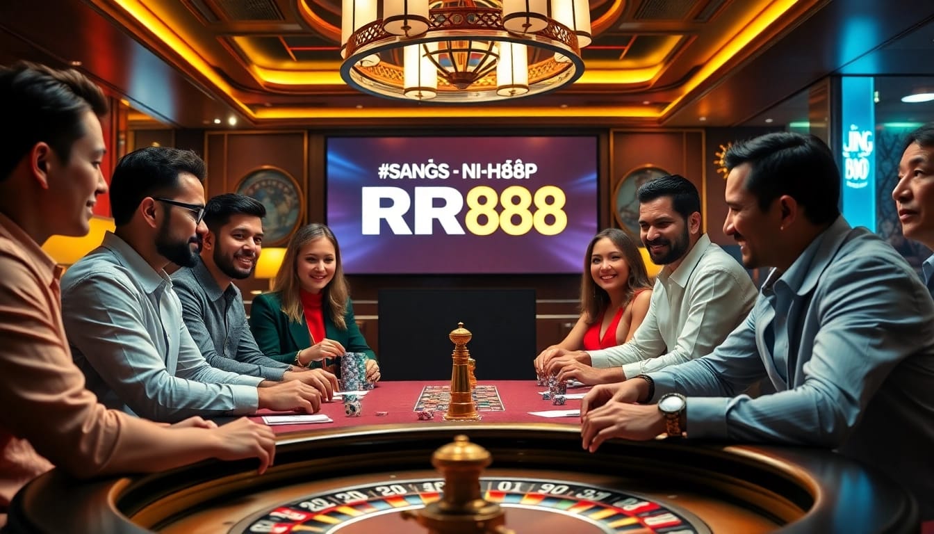 Experience the thrill of ĐĂNG NHẬP RR88 at an upscale casino table filled with excitement and anticipation.