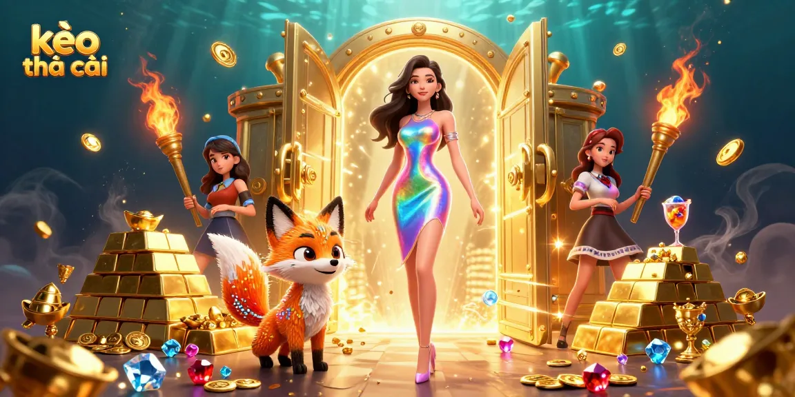 Experience the vibrant world of kèo nhà cái as players engage in thrilling betting strategies among dazzling gems and gold.