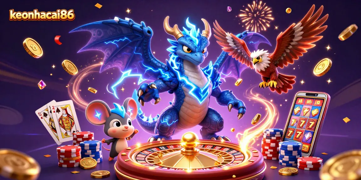 Experience thrilling gameplay with keonhacai86, where dynamic dragons and casino action collide!