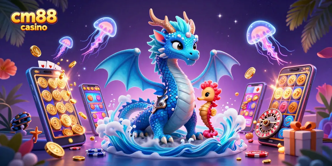 Win big at cm88 casino with the dynamic underwater world of games featuring a dragon and seahorse knight.