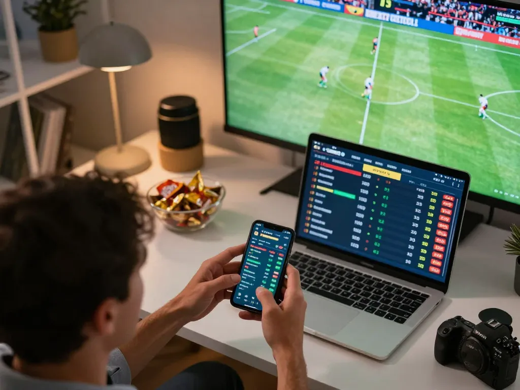 Person engaging in sports betting on 88aa app during live game, showcasing excitement and strategic gameplay.