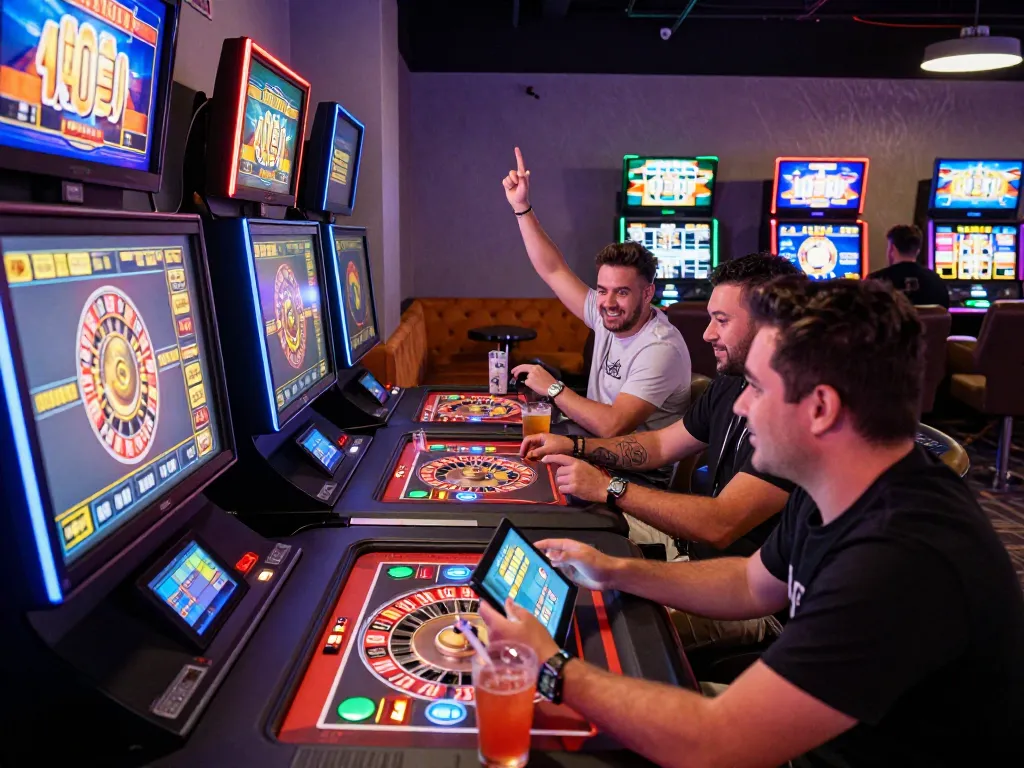 xx88 online gambling scene with players enjoying vibrant casino games and digital interactions.