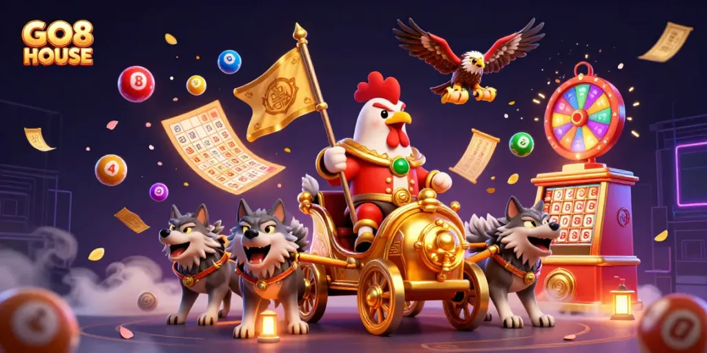 Experience GO8 HOUSE's thrilling casino adventure with dynamic gaming elements and action-packed visuals.