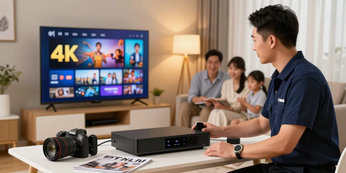 Local trusted provider for UK IPTV Panel services, professional technician assisting nearby households.