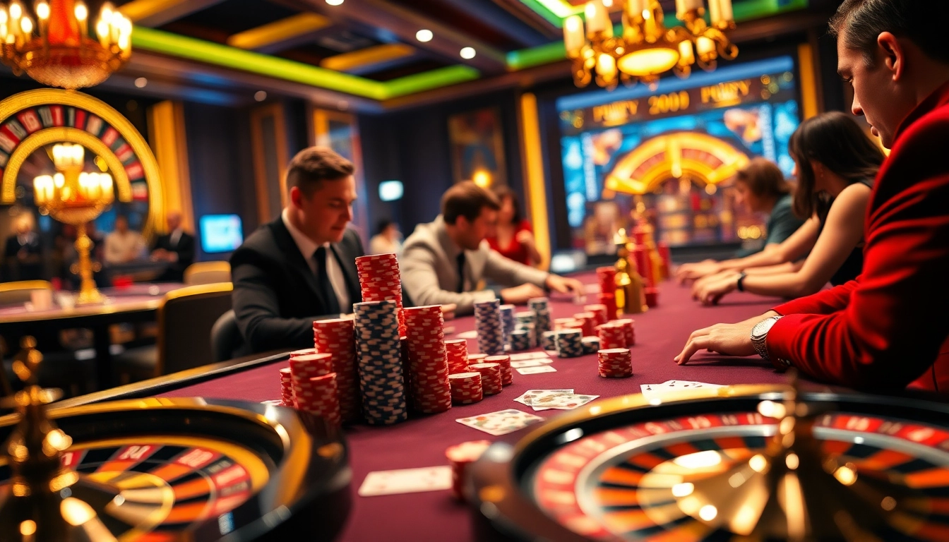 Experience thrilling poker action at mb66.nyc with vibrant casino visuals and engaging gameplay.